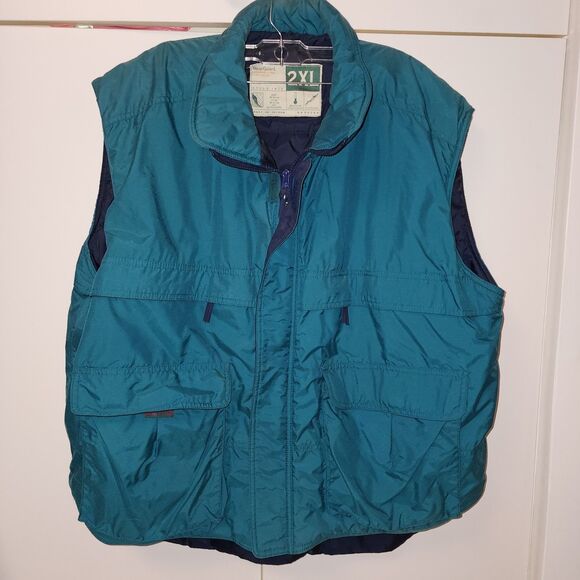 VINTAGE Wear Guard Jacket Men XXL Green Vest Coat Water Proof Hiking Outdoor 90s - Picture 1 of 14